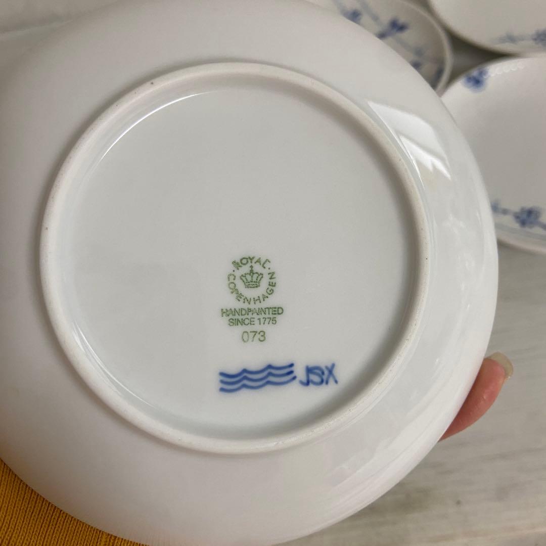 美品⭐️ロイヤルコペンハーゲン　ブルーパルメッテ プレート 5枚セット 12cm