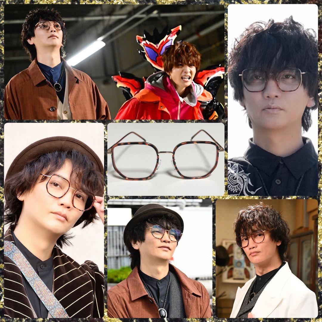 沼*！様 仮面ライダーベイク酸賀研造着用衣装小物3点セット(メガネ+ループタイ+