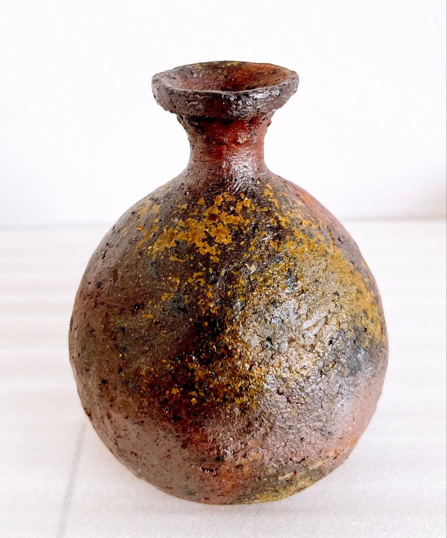 郷原良成　備前丸徳利　備前焼　酒器　徳利　ぐい呑　酒碗　新品未使用　本物保証