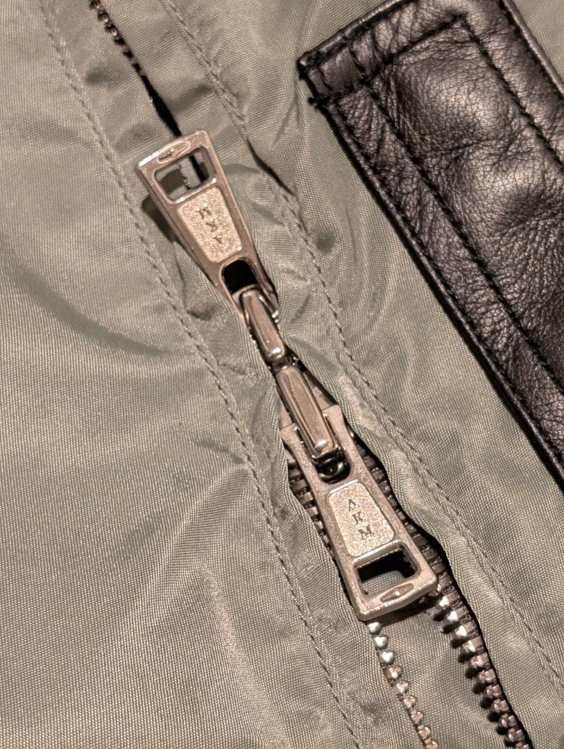 定価8万 AKM MILITARY HEAVY NYLON MA-1 L カーキ