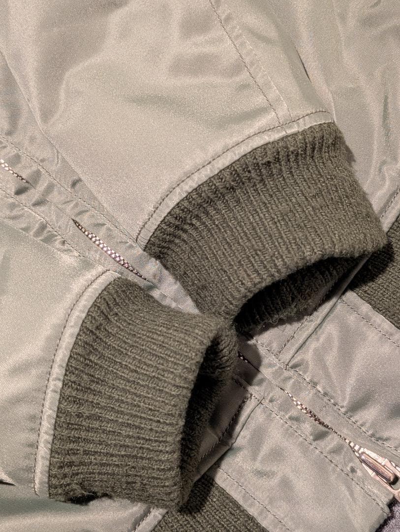 定価8万 AKM MILITARY HEAVY NYLON MA-1 L カーキ