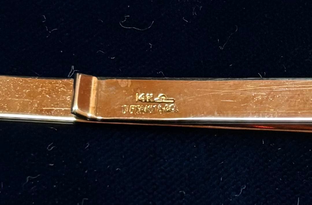 Tiffany & Co. 14Kネクタイピン　ケース付き　5g