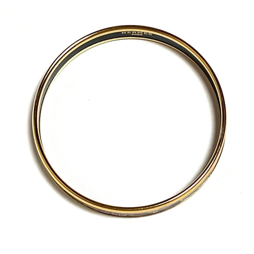 Ku-chan HERMES バングル エマイユ 植物 ブラック 美品