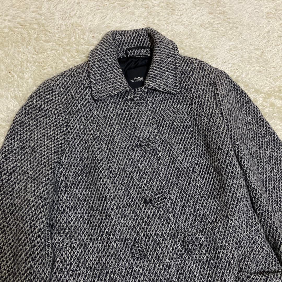 MaxMara WEEKEND LINE ステンカラーコート ツイード42