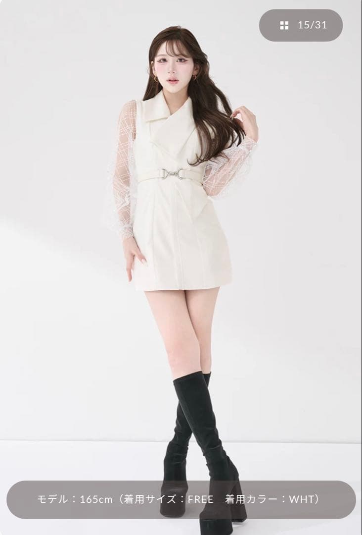 ダーリッチ　スパンコールシアー2Wayワンピース