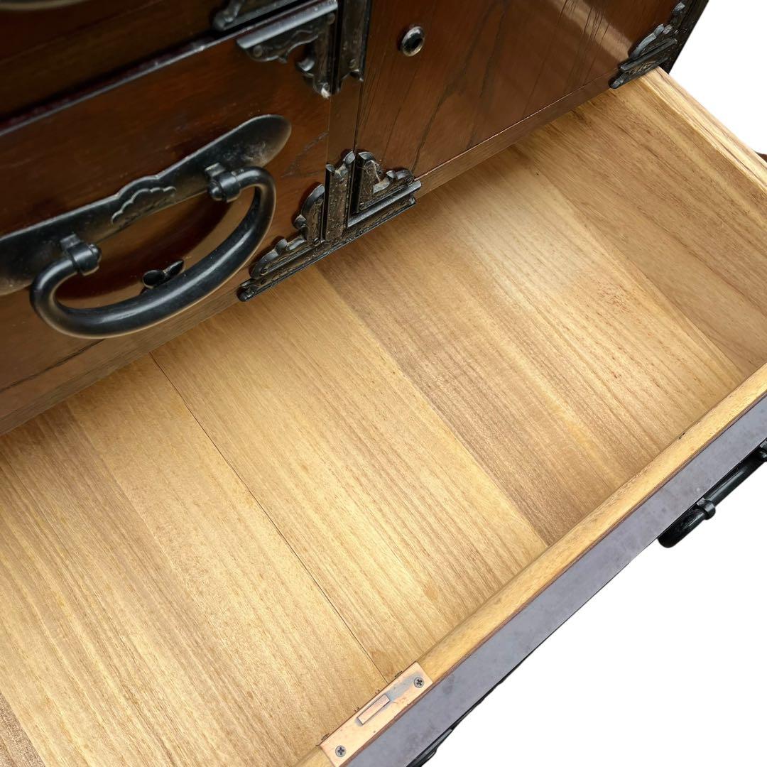 引き取り限定✨　和箪笥 時代箪笥 箪笥 収納家具 和家具 装飾金具　鍵付き