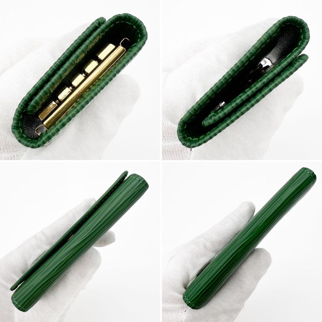 使用わずか❣ヴィトン エピ ミュルティクレ4 キーケース ボルネオグリーン