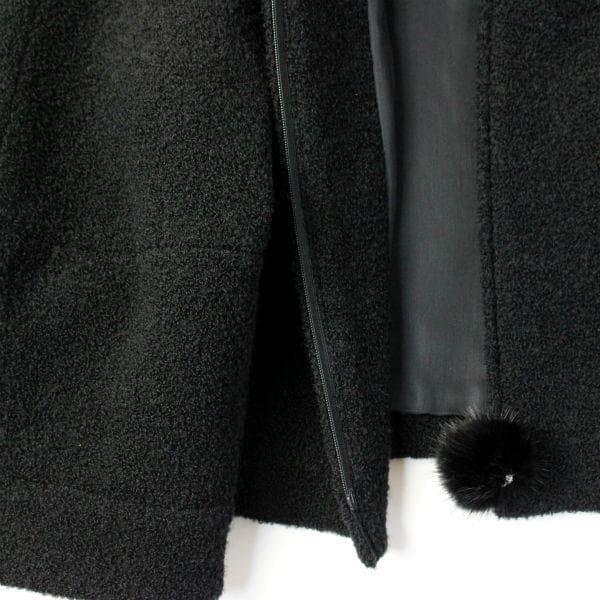 ルネRene♡掲載品パフスリーブウールジャケット♡ぽんぽんパール日本製