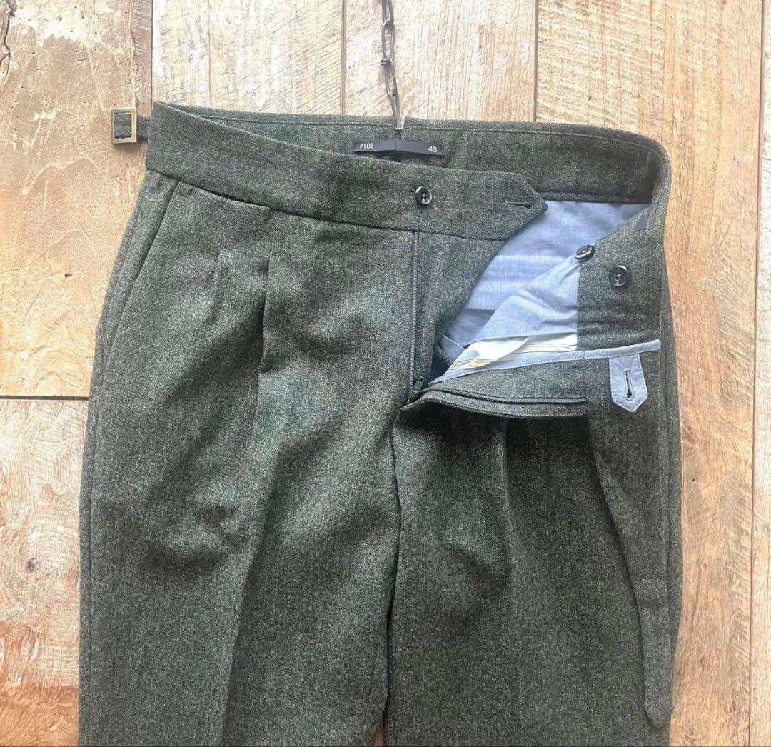 【極美品】PT01 SUPER100'S ウール グルカ スラックス パンツ