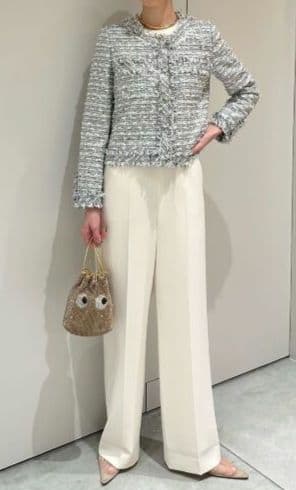 週末限定お値下げ【超美品】ESTNATION　ファンシーツイードジャケット