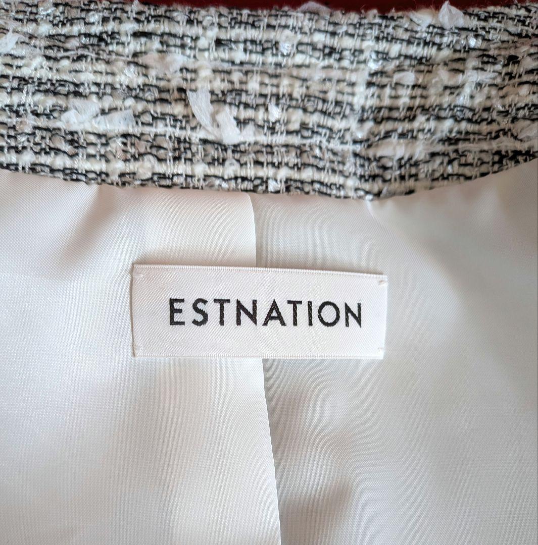 週末限定お値下げ【超美品】ESTNATION　ファンシーツイードジャケット