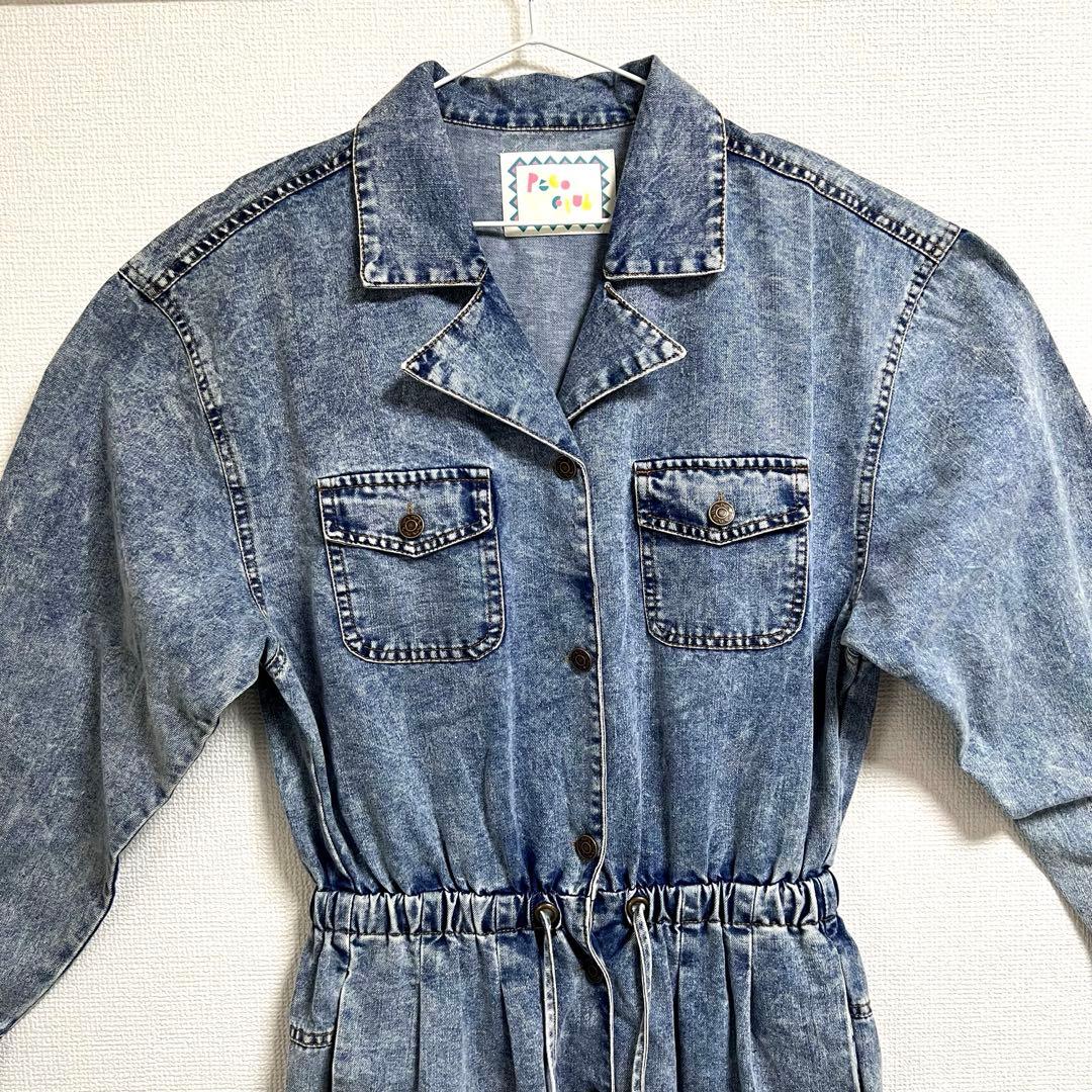 peco club ケミカルデニム ジャンプスーツ　オーバーオール　ペコクラブ