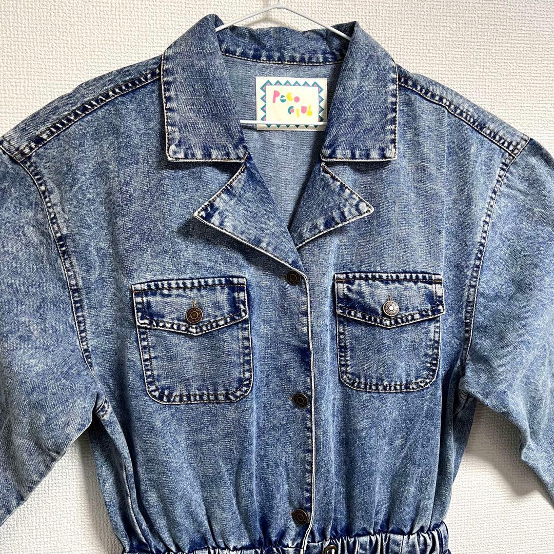 peco club ケミカルデニム ジャンプスーツ　オーバーオール　ペコクラブ