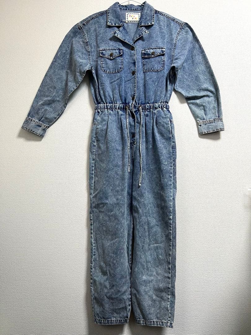 peco club ケミカルデニム ジャンプスーツ　オーバーオール　ペコクラブ