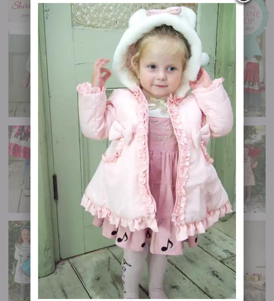 30【Ｓ】シャーリーテンプル　うさ耳タフタコート　ピンク