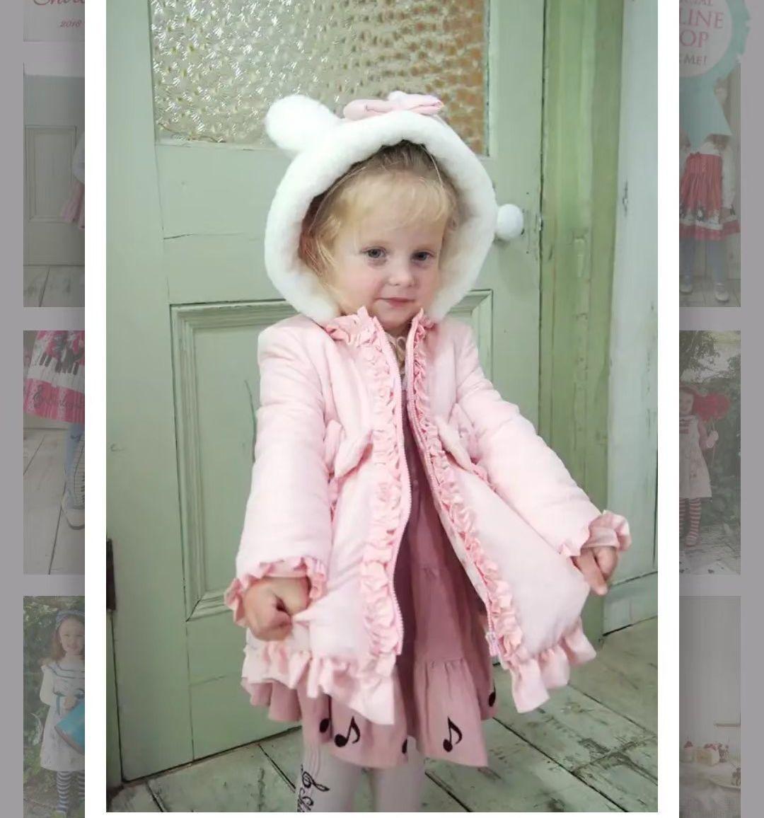 30【Ｓ】シャーリーテンプル　うさ耳タフタコート　ピンク