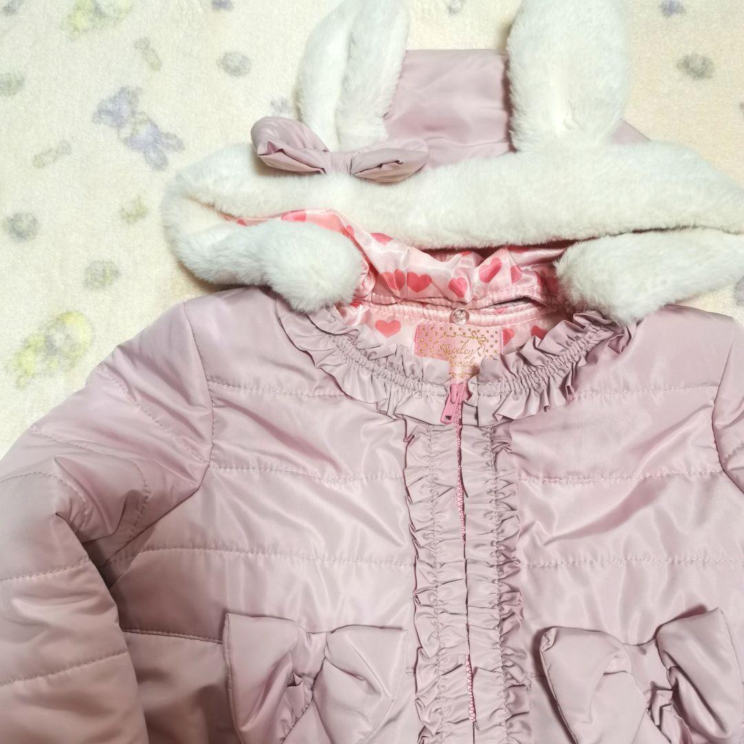 30【Ｓ】シャーリーテンプル　うさ耳タフタコート　ピンク