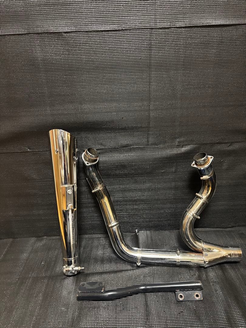 （希少）ハーレー ダイナ FXDL 純正オプション 2in1 マフラー ステー付