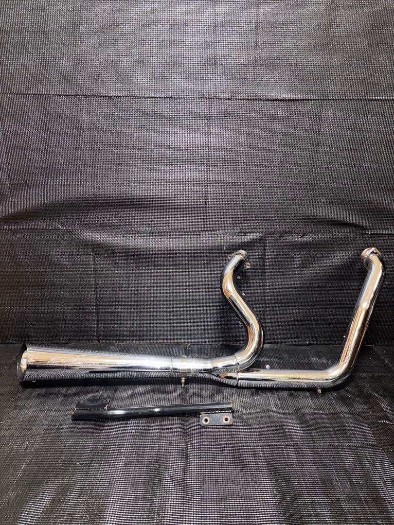 （希少）ハーレー ダイナ FXDL 純正オプション 2in1 マフラー ステー付