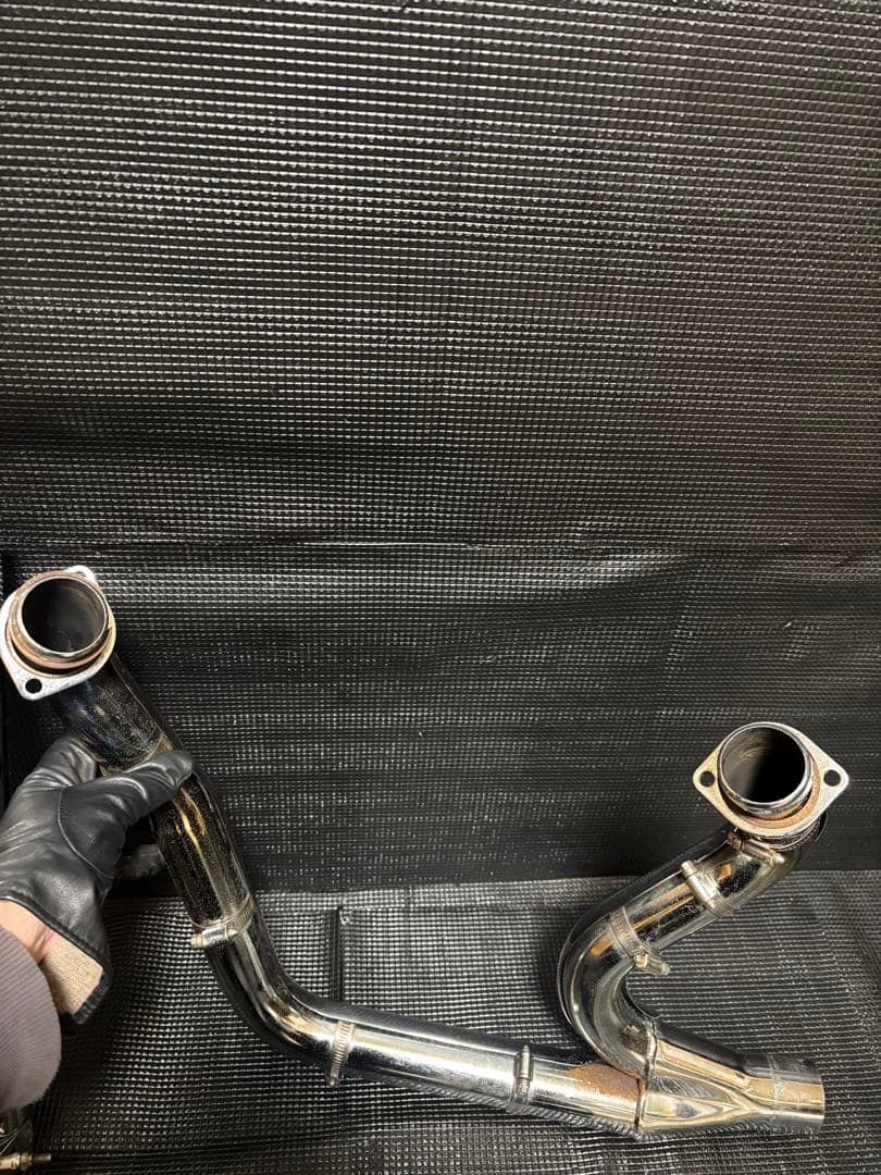 （希少）ハーレー ダイナ FXDL 純正オプション 2in1 マフラー ステー付