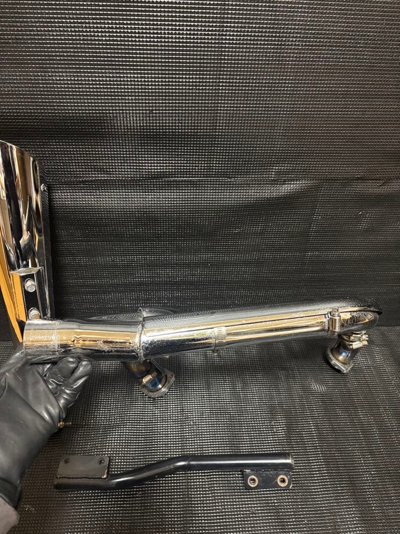 （希少）ハーレー ダイナ FXDL 純正オプション 2in1 マフラー ステー付