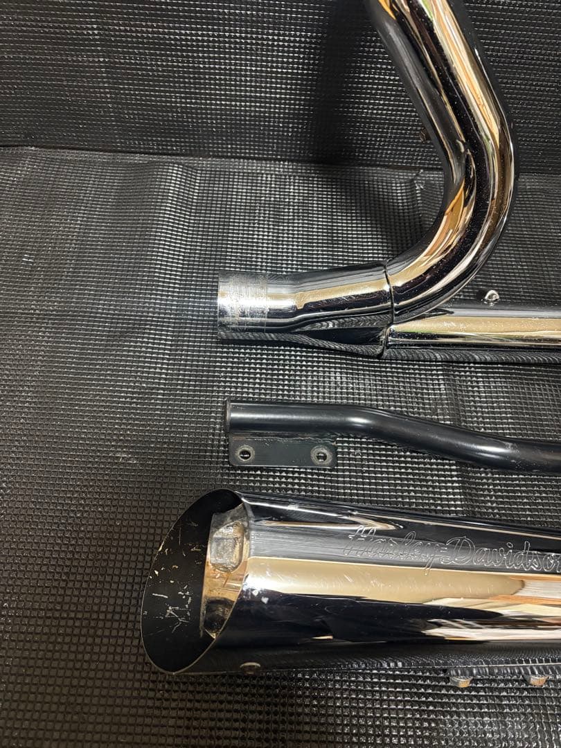 （希少）ハーレー ダイナ FXDL 純正オプション 2in1 マフラー ステー付