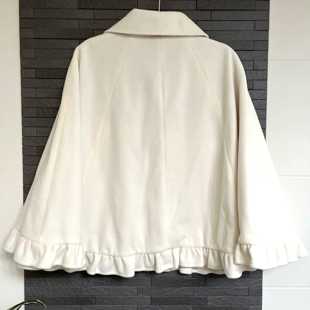 【姫系♡極美品】LIZ LISA リボン付きフリルポンチョコート ホワイト