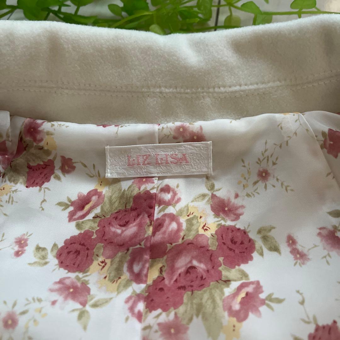 【姫系♡極美品】LIZ LISA リボン付きフリルポンチョコート ホワイト