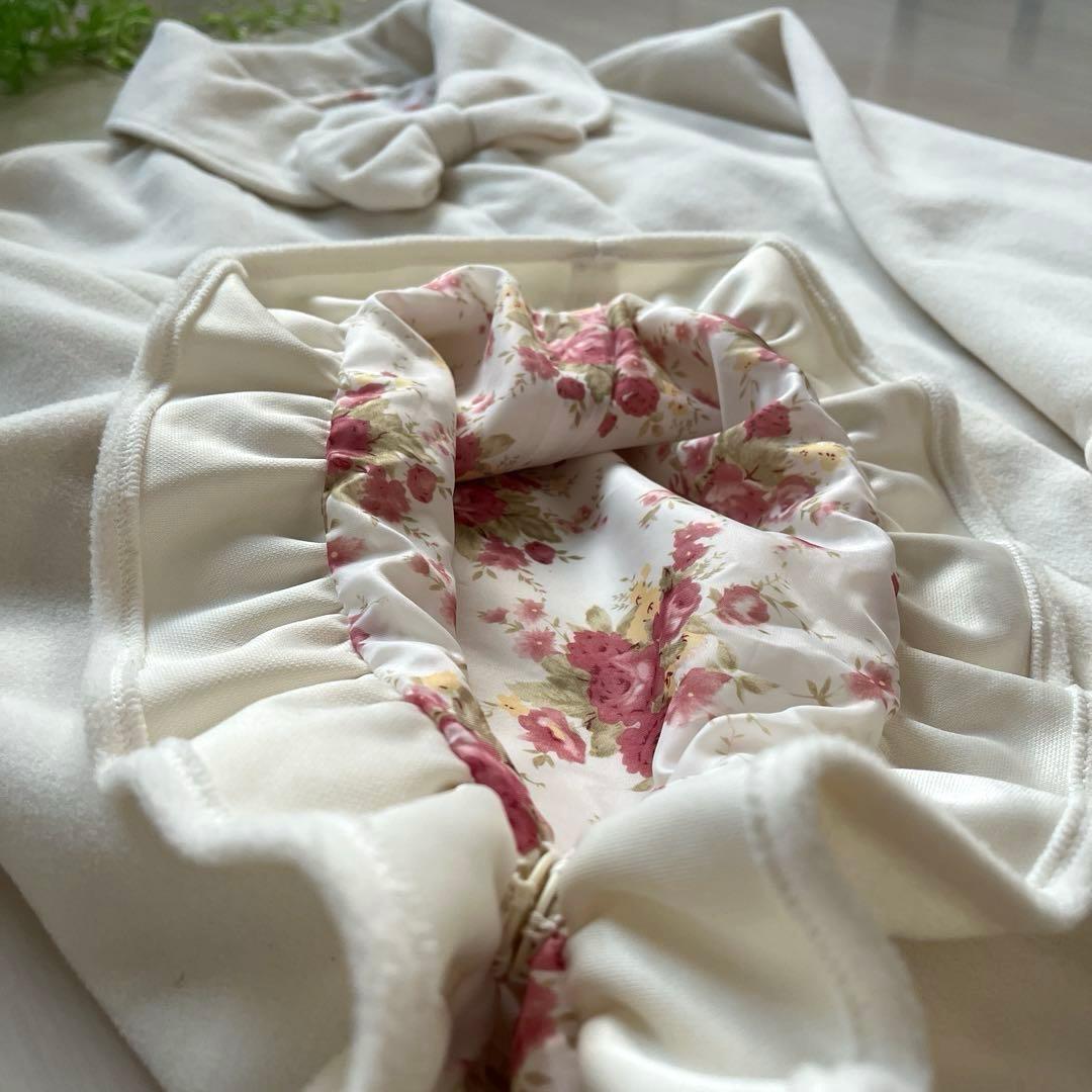 【姫系♡極美品】LIZ LISA リボン付きフリルポンチョコート ホワイト