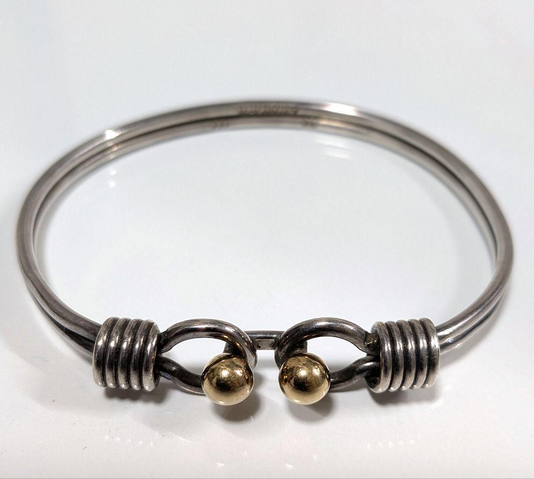 Tiffany & Co. ダブル　フック&アイ　コンビ　バングル　925