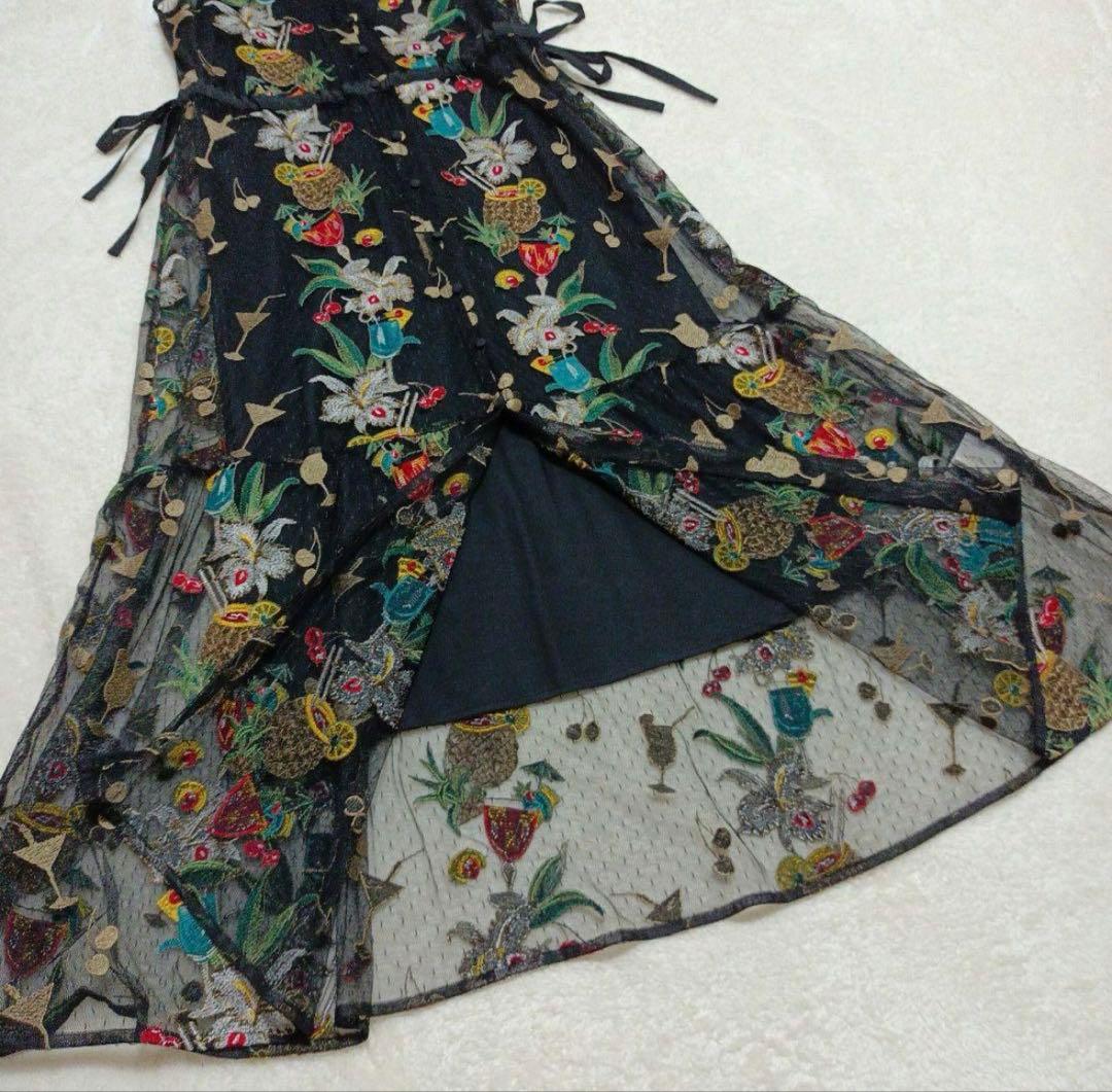 n*u様 グレースコンチネンタル　花柄刺繍 ワンピース　36Sサイズ