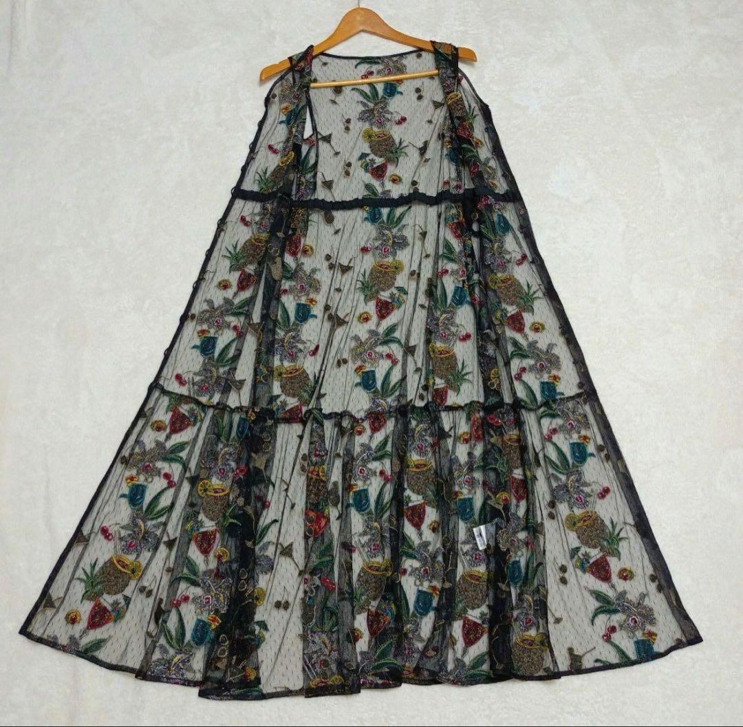 n*u様 グレースコンチネンタル　花柄刺繍 ワンピース　36Sサイズ