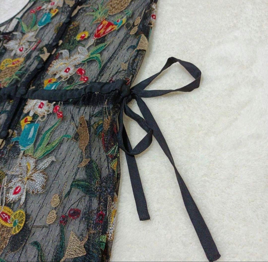 n*u様 グレースコンチネンタル　花柄刺繍 ワンピース　36Sサイズ