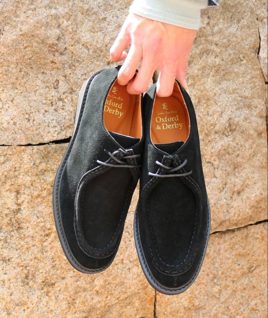 ブラックスエード モカシンシューズ