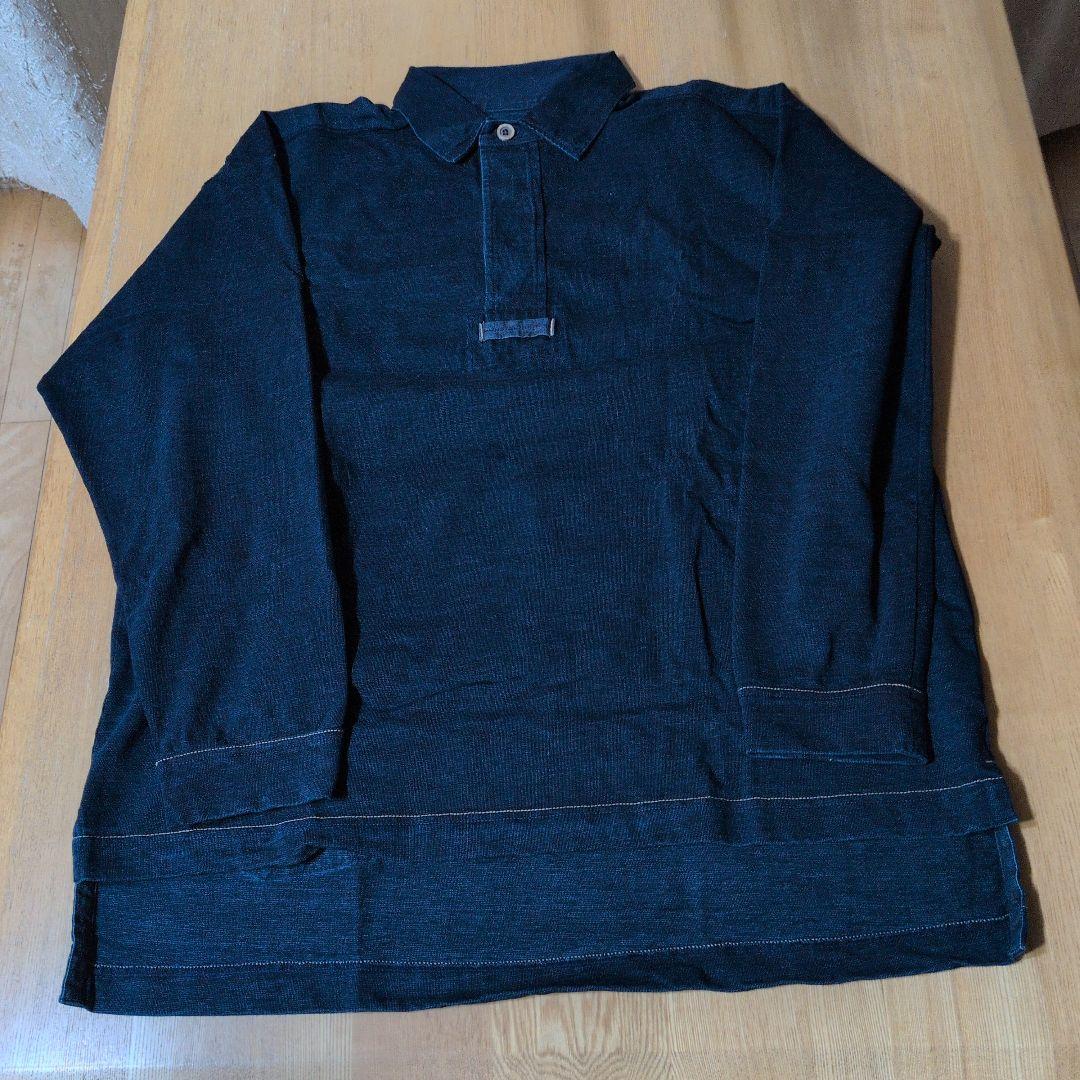 未使用タグ付45rpmインディゴポロシャツ