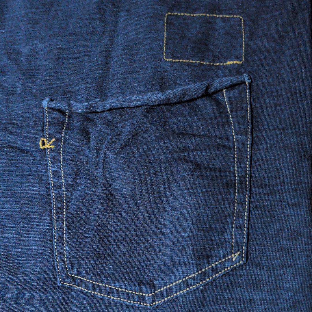 未使用タグ付45rpmインディゴポロシャツ