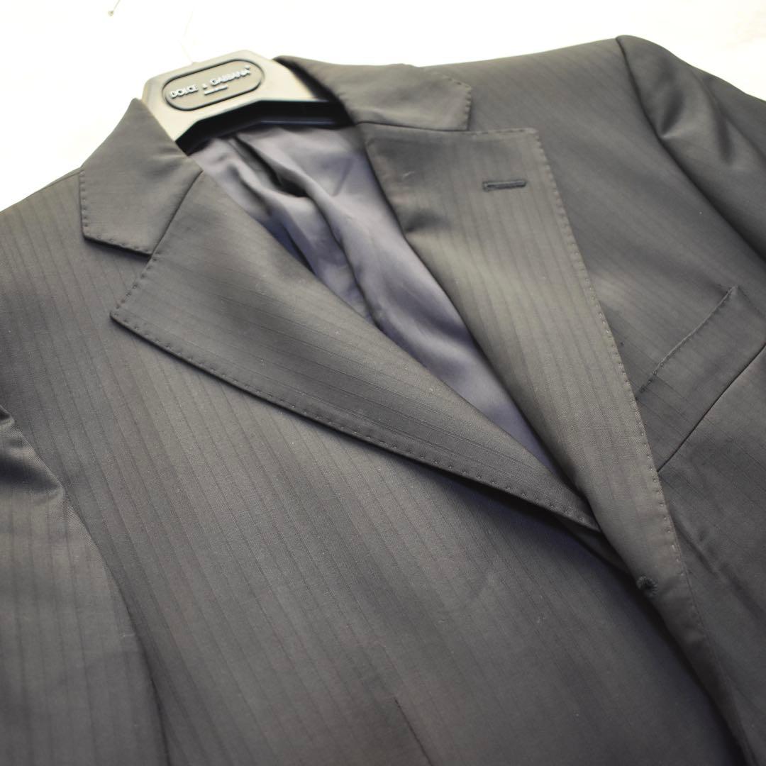 ラルディーニ　テーラードジャケット ストライプ　イタリア製　ブラック