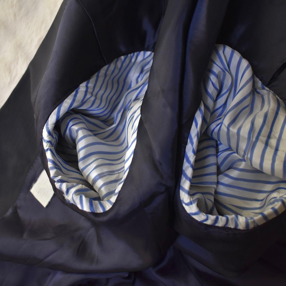 ラルディーニ　テーラードジャケット ストライプ　イタリア製　ブラック