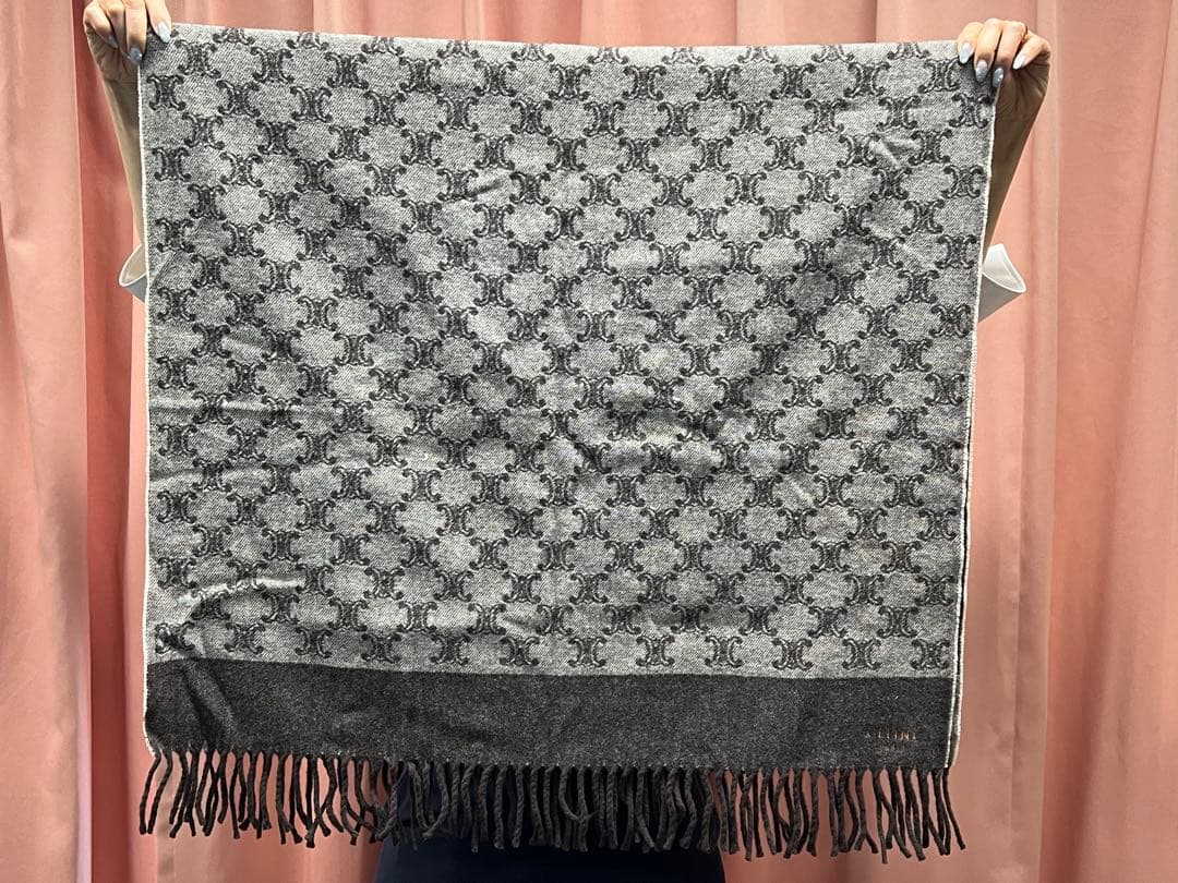 H*u様 ヴィンテージ　セリーヌ　マカダム柄ブランケットマフラー