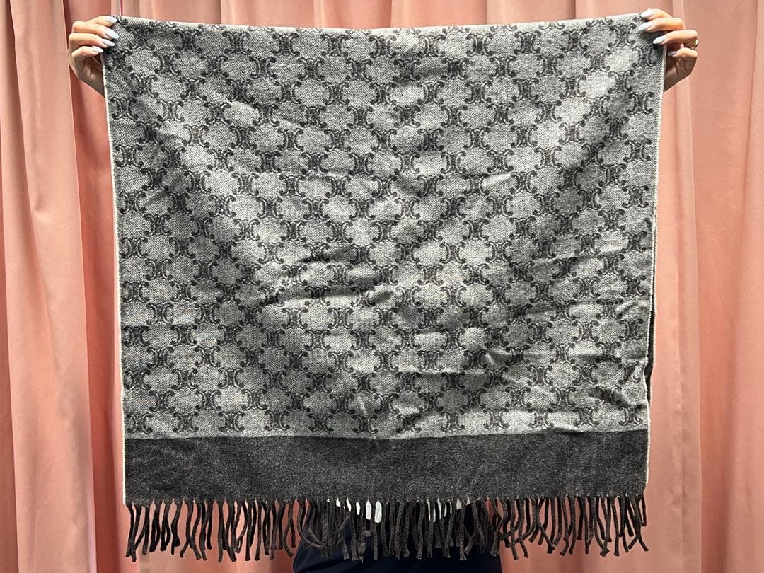 H*u様 ヴィンテージ　セリーヌ　マカダム柄ブランケットマフラー