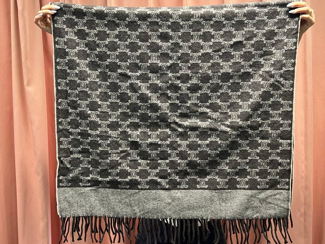 H*u様 ヴィンテージ　セリーヌ　マカダム柄ブランケットマフラー