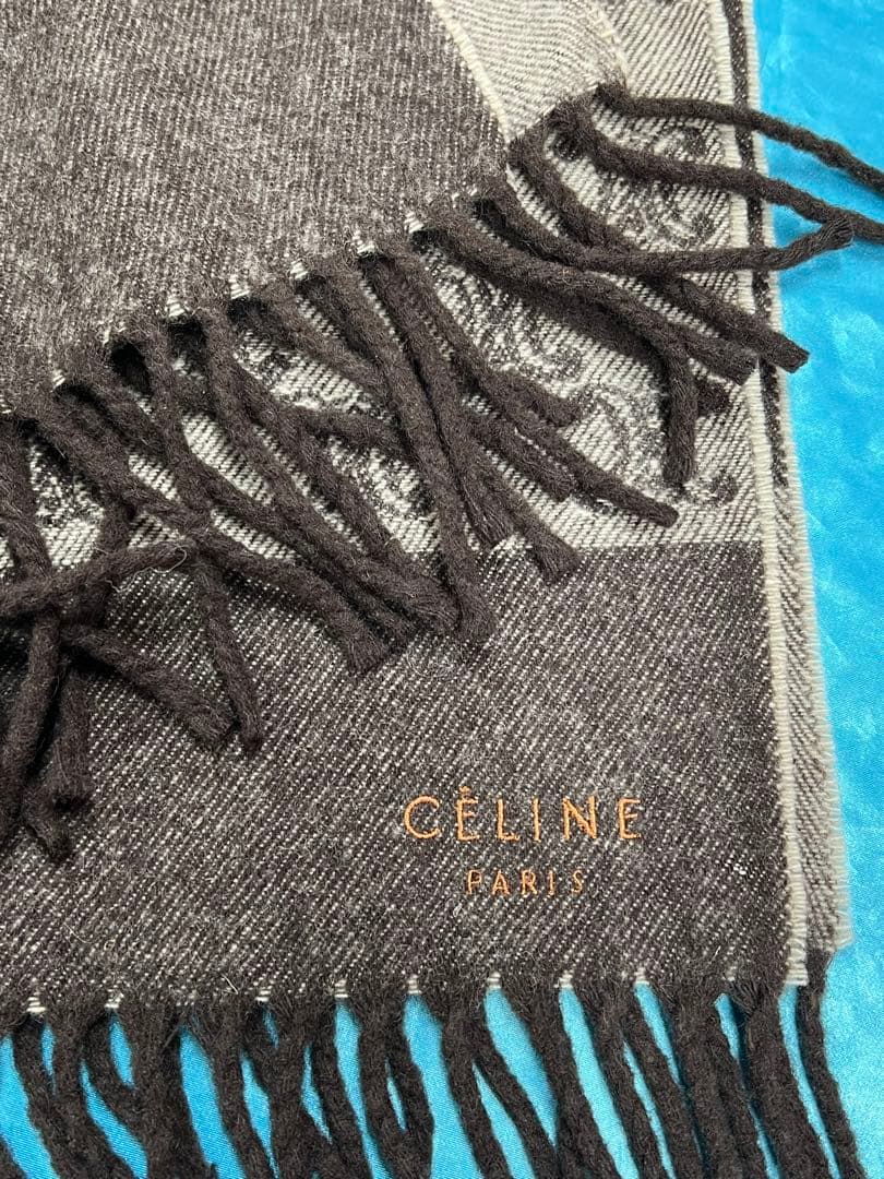 H*u様 ヴィンテージ　セリーヌ　マカダム柄ブランケットマフラー