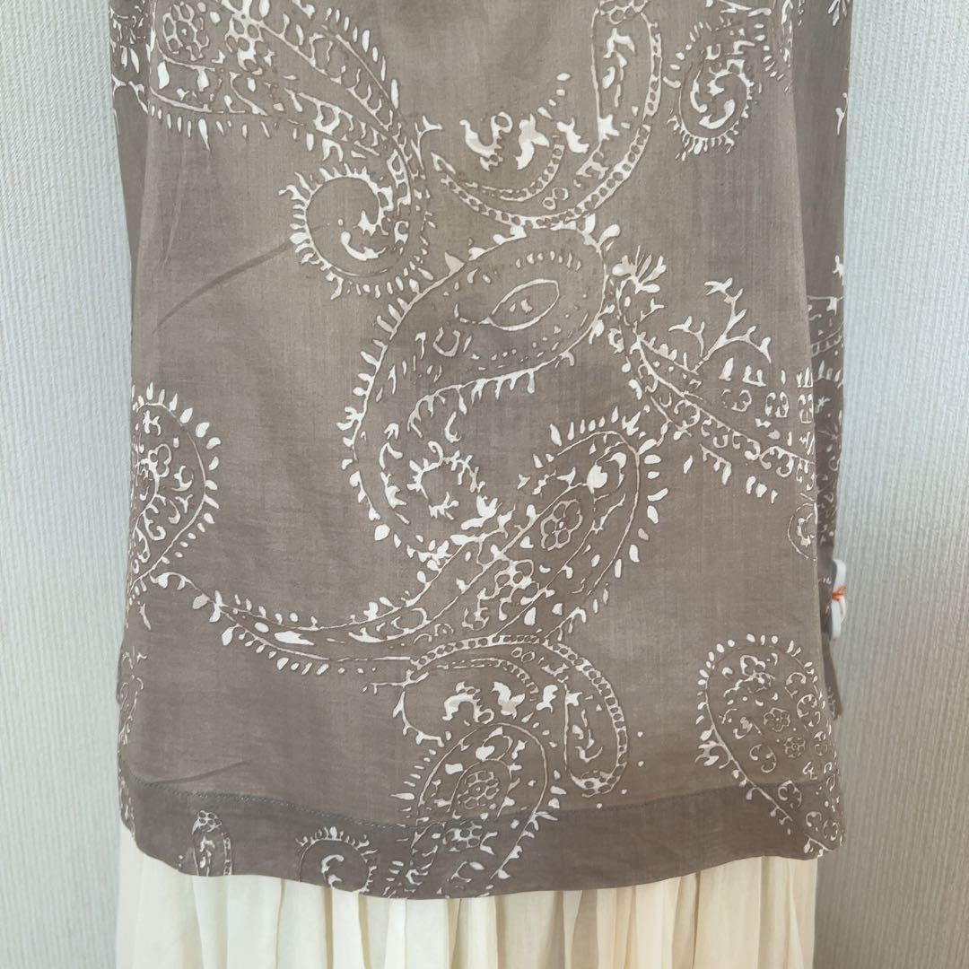 vm ヴーム　ノースリーブ　シャツ　ペイズリー柄