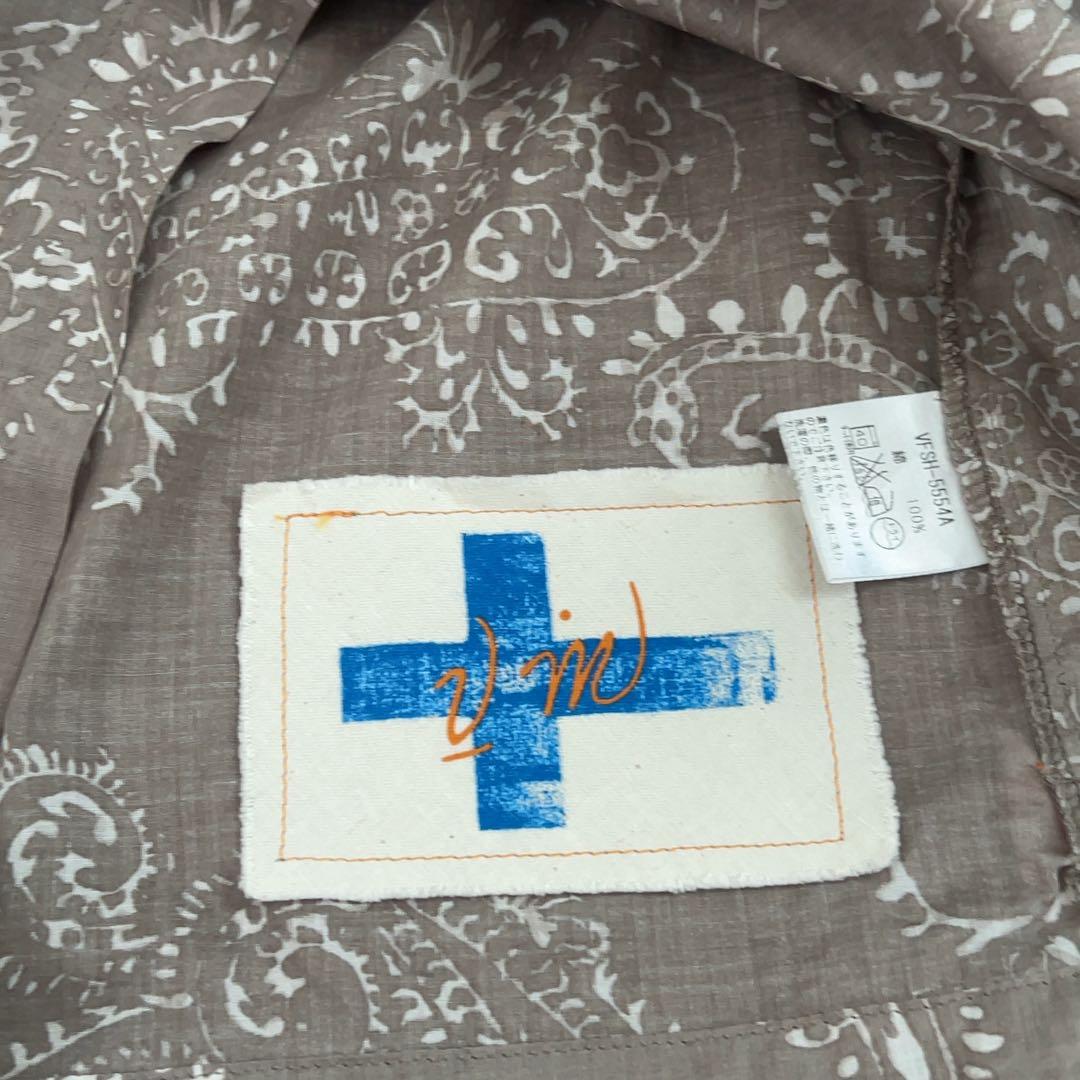 vm ヴーム　ノースリーブ　シャツ　ペイズリー柄