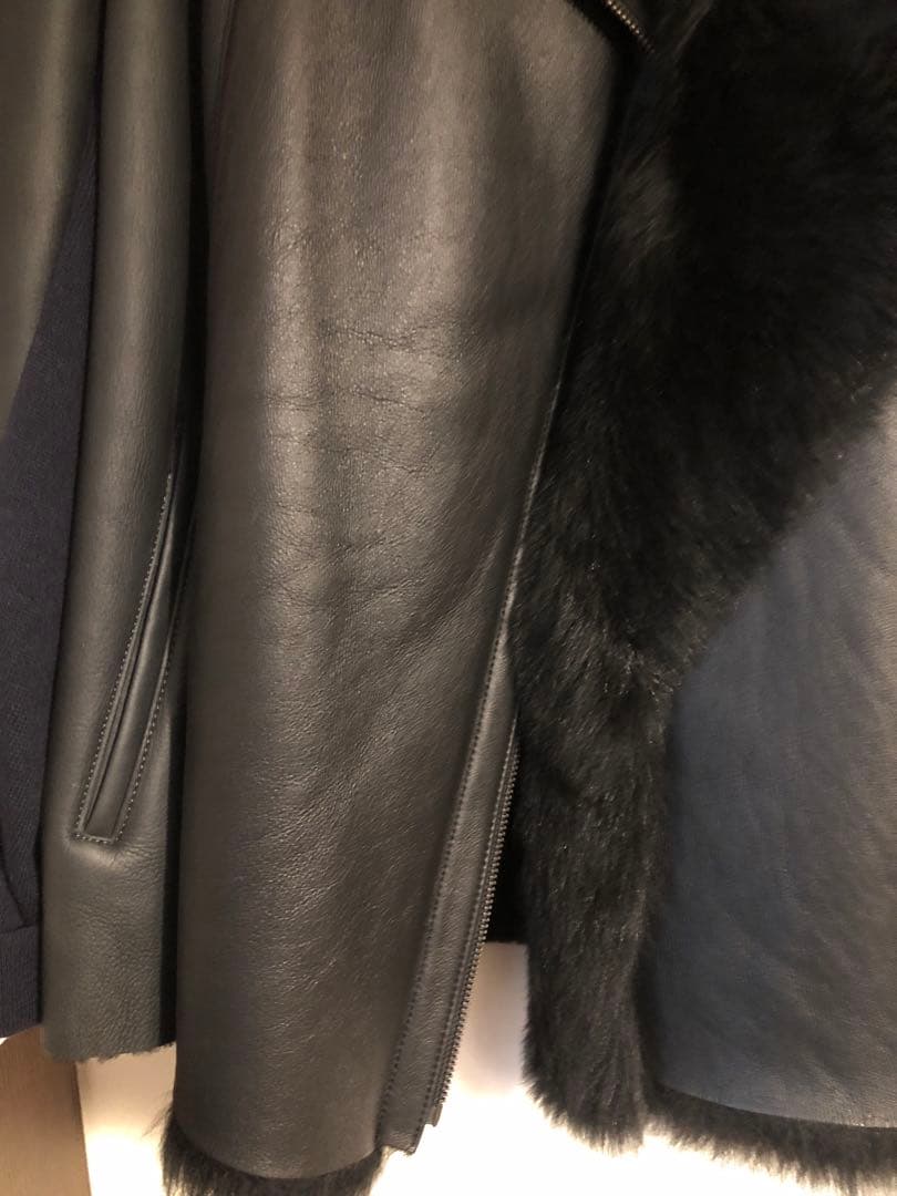 2/15限定❗️PLAIN PEOPLE レザー&カシミア混ニット　ジャケット