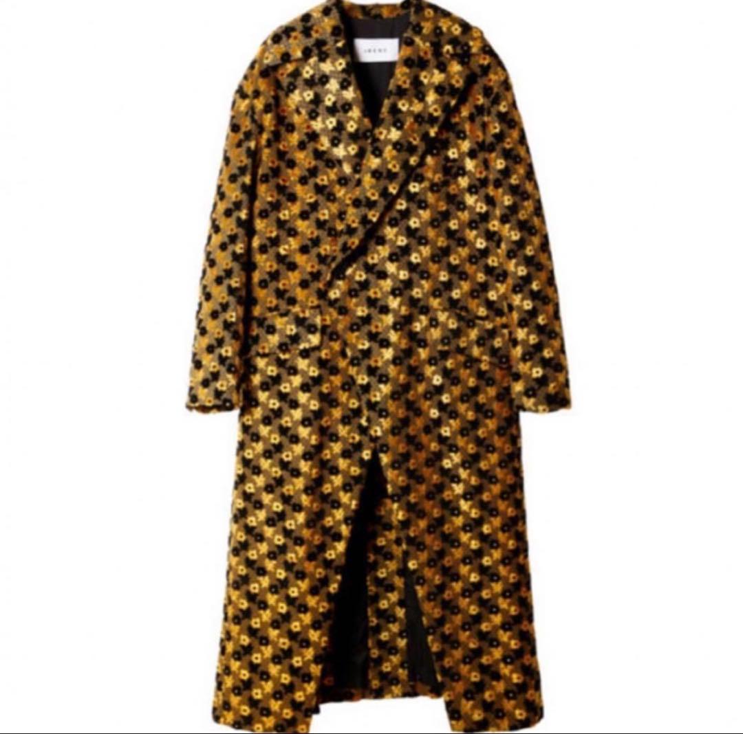 アイレネ　IRENE フラワージャガードコート　イエロー