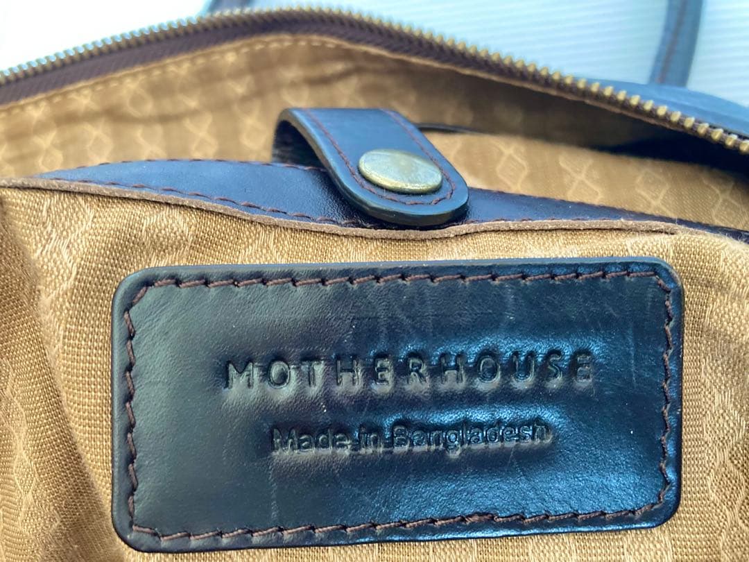 MOTHER HOUSE マザーハウス　本革　バッグ　ダークブラウン