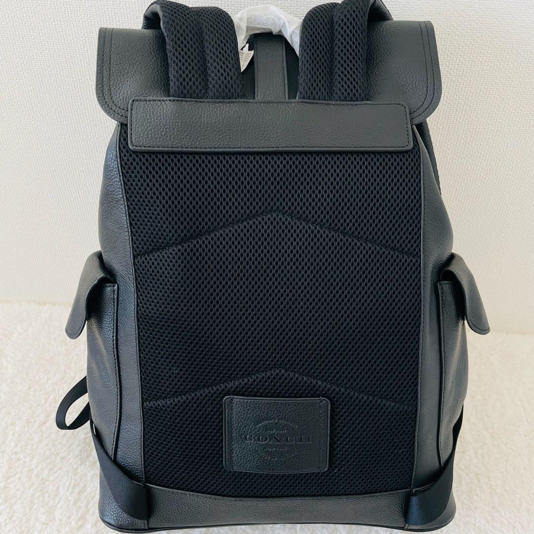 tomo【未使用】COACH リュック オールレザー 黒 ビジネスリュック