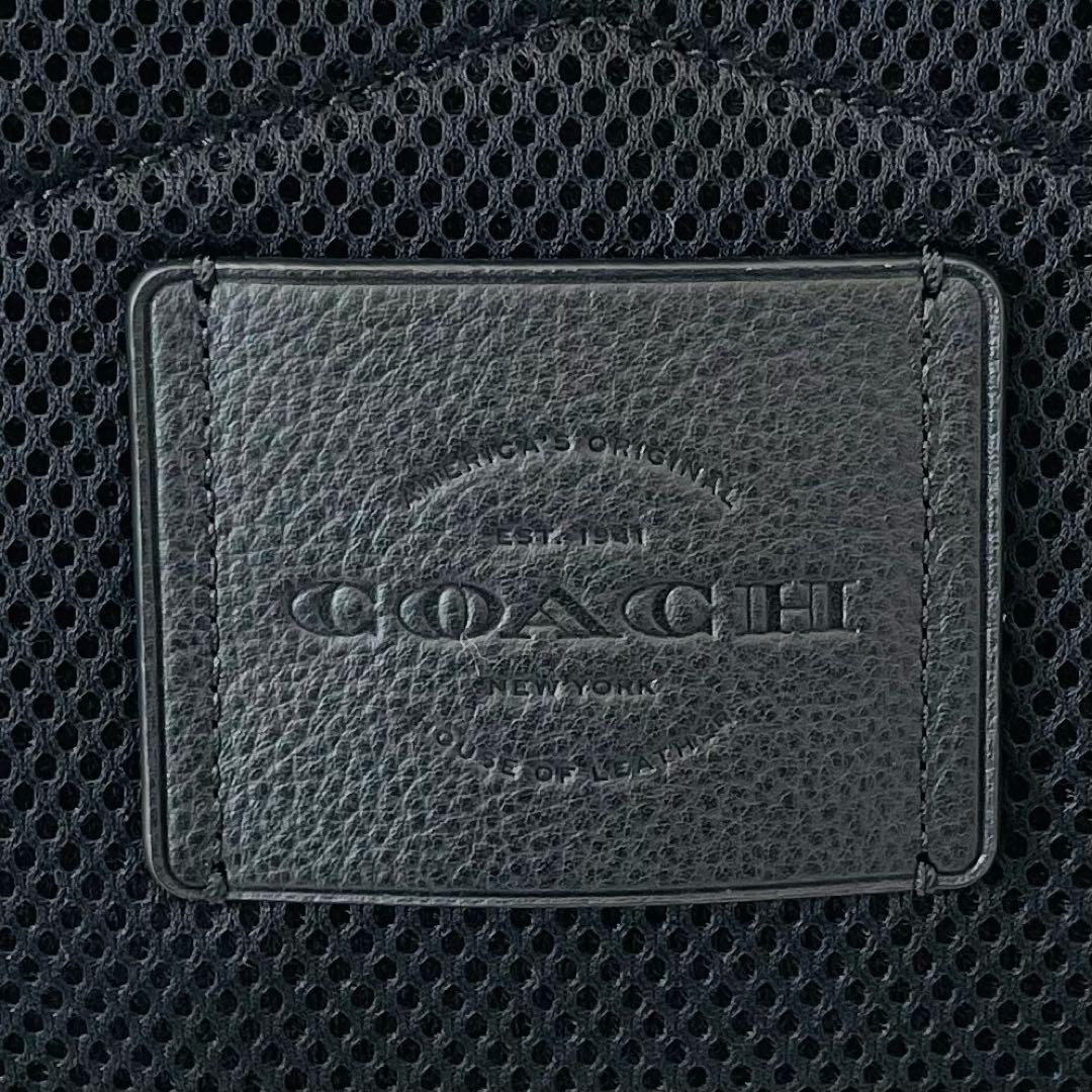 tomo【未使用】COACH リュック オールレザー 黒 ビジネスリュック
