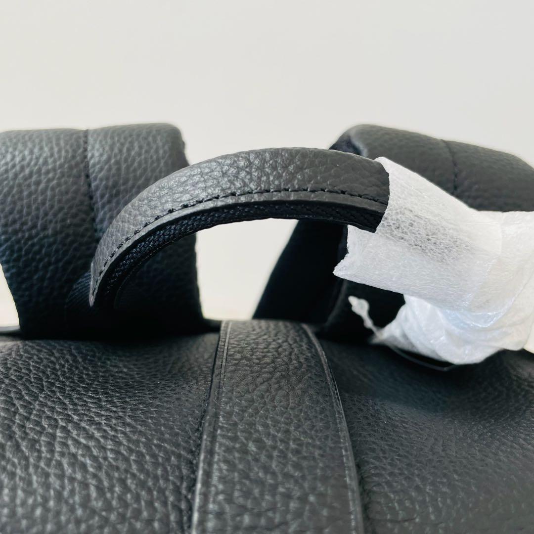 tomo【未使用】COACH リュック オールレザー 黒 ビジネスリュック